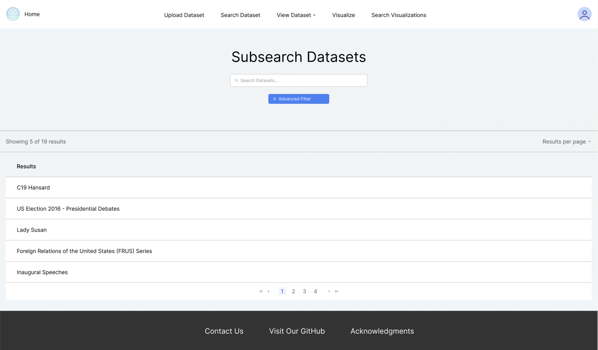 Subsearch Datasets